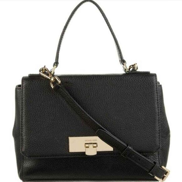 Michael Kors Designer MK Callir Black Top Handle Crossbody - Picture 1 of 6